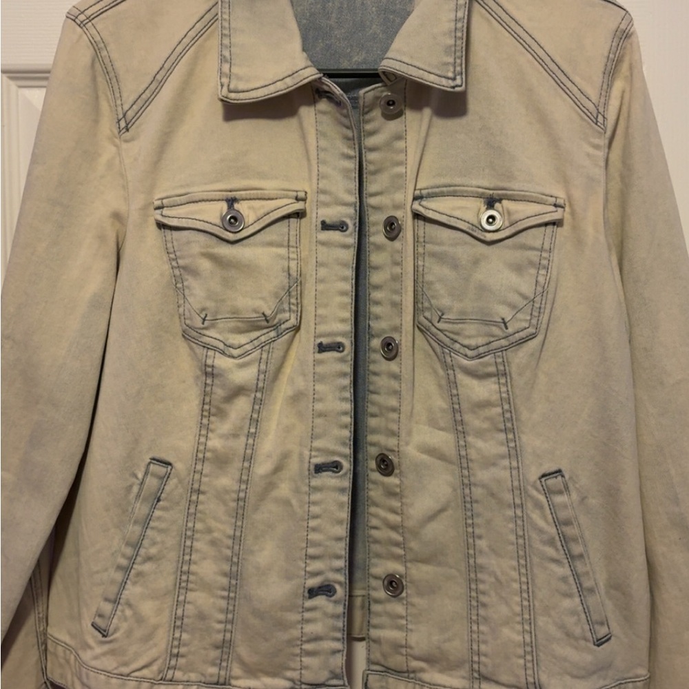 Chico's Cream Jean Jacket